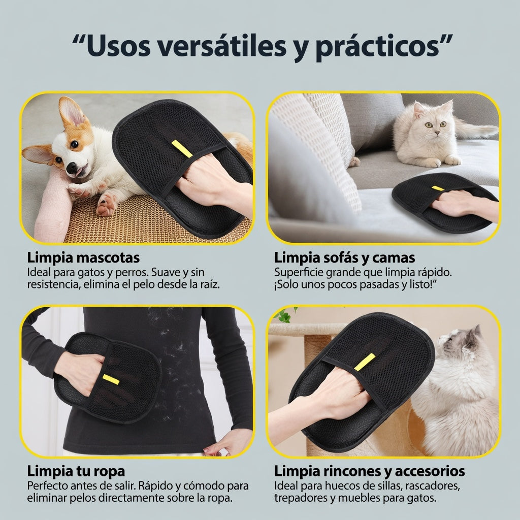 Guante Quitapelo para Mascotas FurrBoom – elimina pelo en segundos